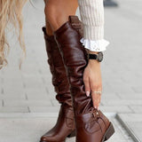 Glaiza – Botine de Damă Elegante Până la Genunchi din Suede