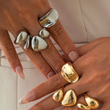 Isabela – Set de inele cu forme neregulate