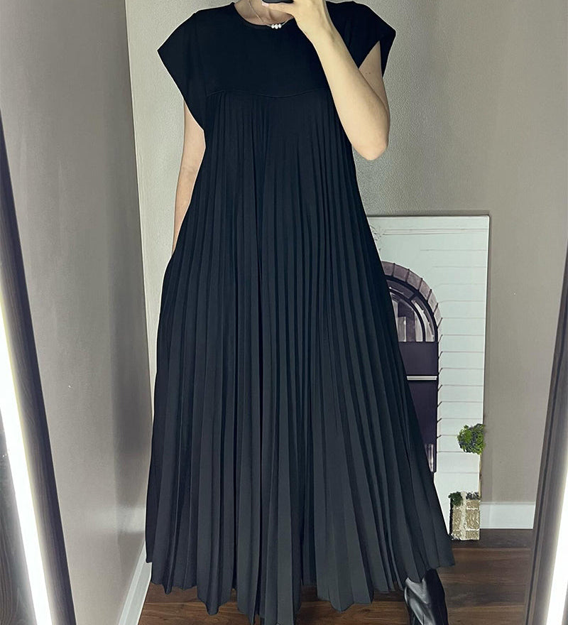 Amada – Rochie de Damă Elegantă Fără Mâneci cu Plisaje