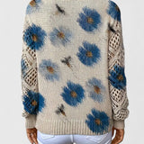 Melania | Pulover elegant cu model floral