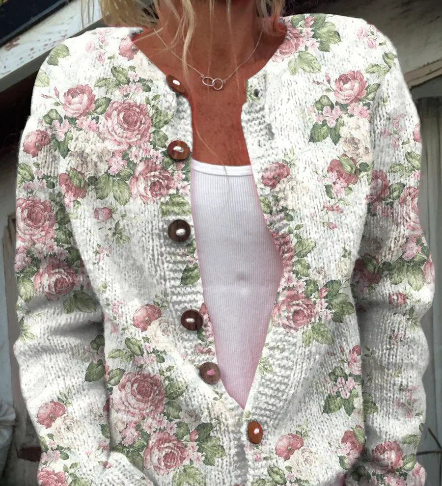 AMALIA | Pulover din tricot cu imprimeu