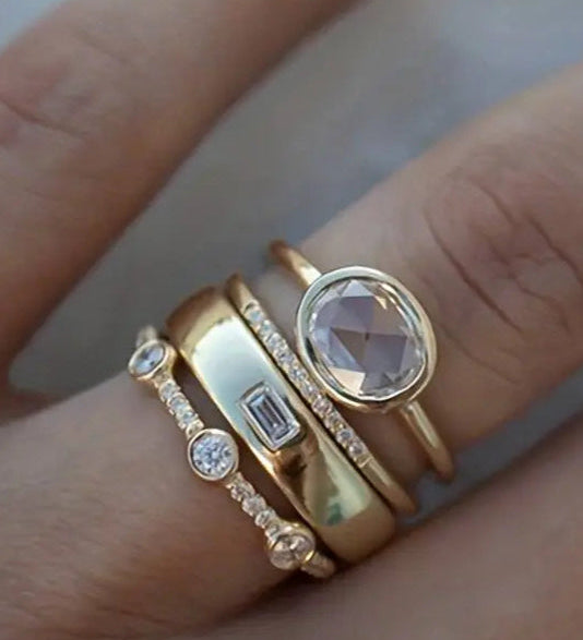 Catalina – Set de inele cu zirconiu strălucitor