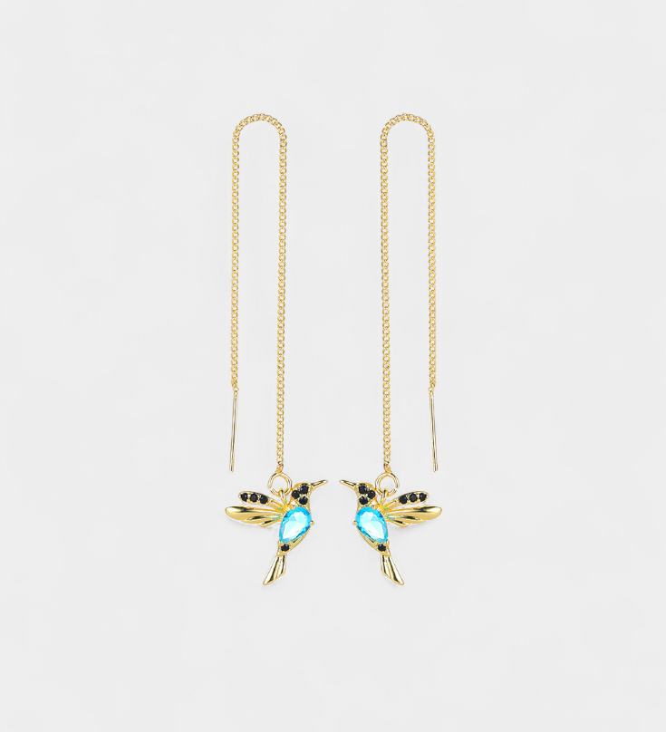 Anca – Cercei lungi cu motiv pasăre