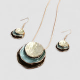 Set de piatră stratificată albastră vintage