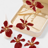 Irina – Set floral cu brățară, cercei și inel