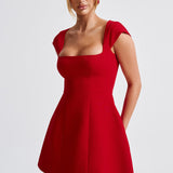 Avenel – Rochie Mini Elegantă de Damă cu Decolteu Pătrat