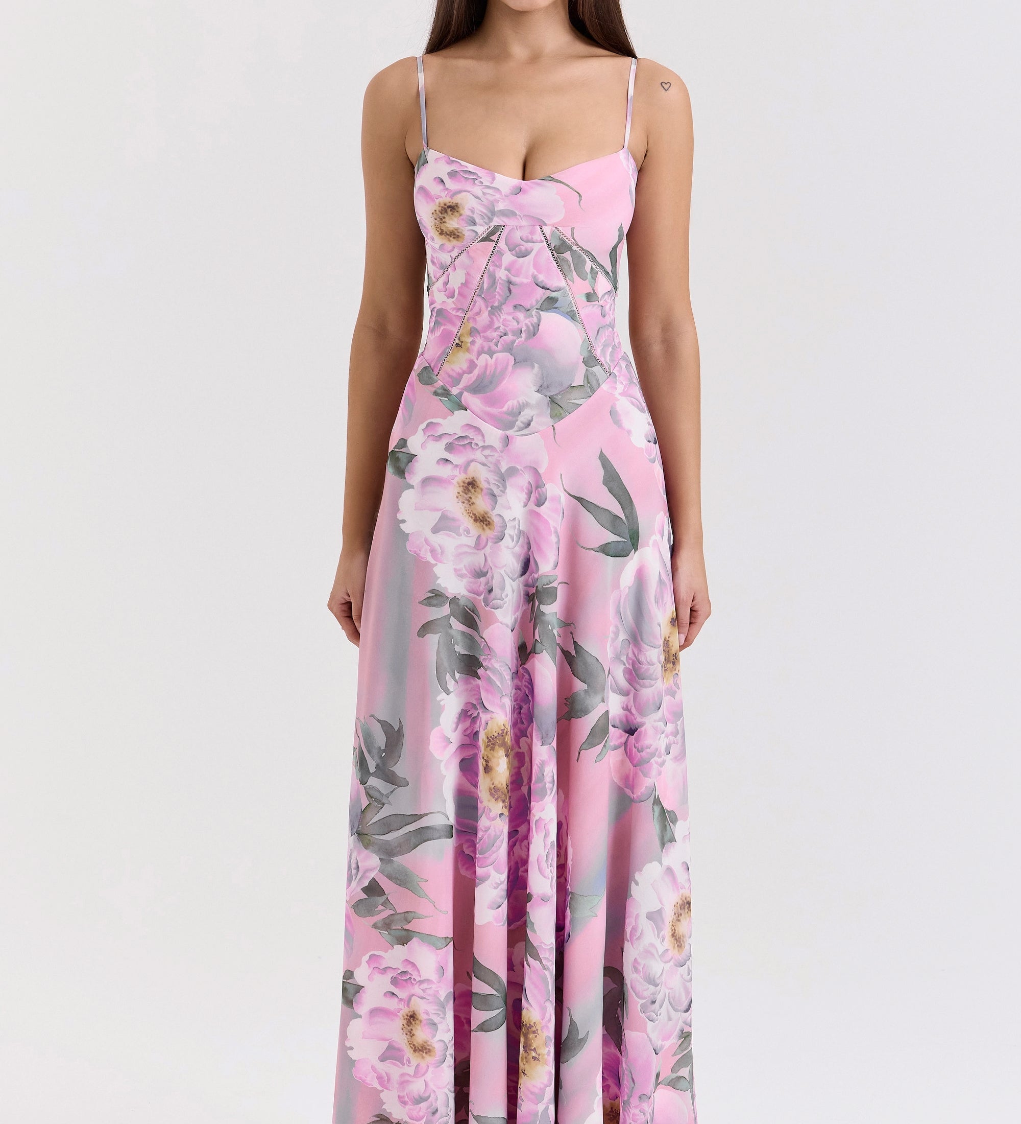 Seren – Rochie de Damă Maxi din Dantelă Florală Vintage