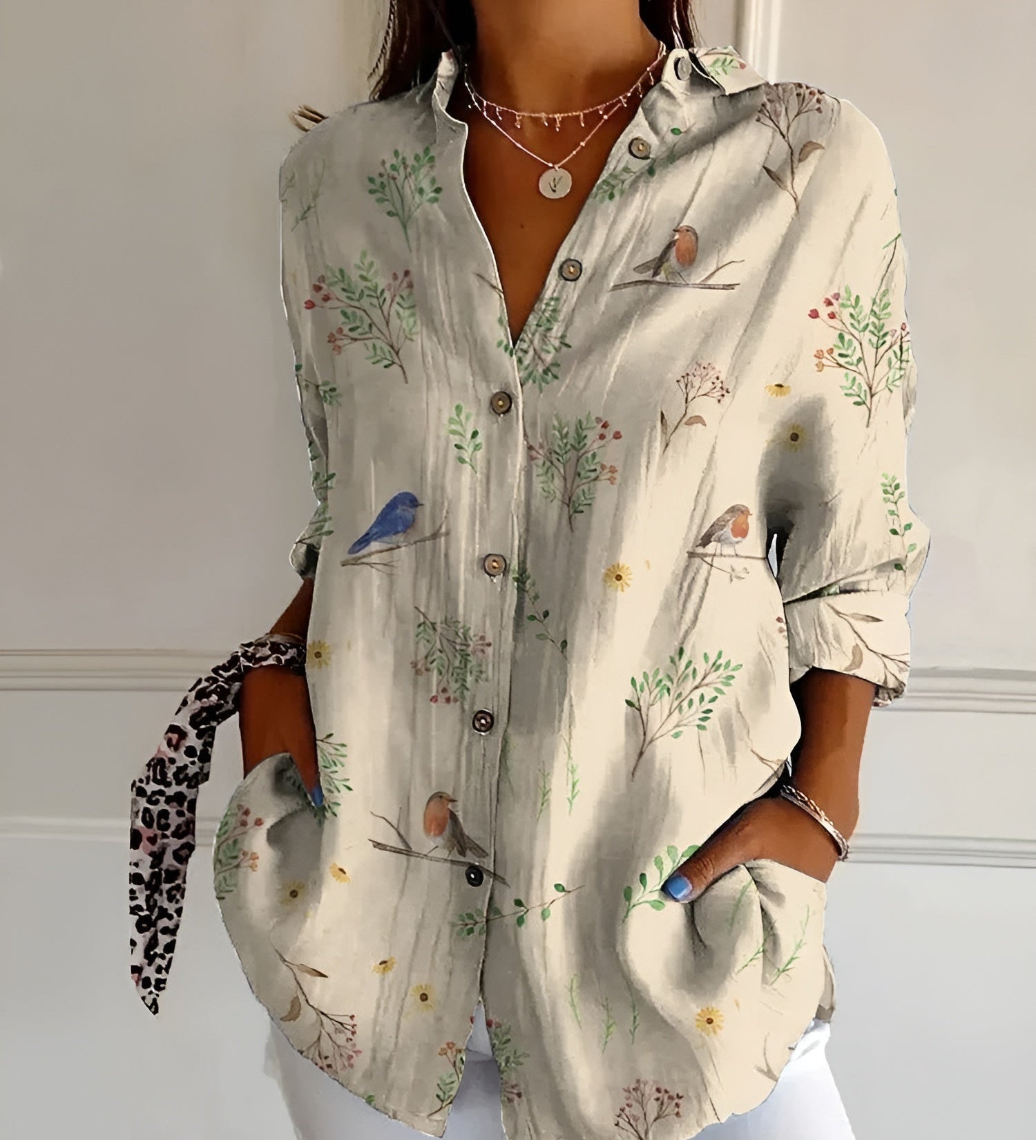 Avril | Bluză elegantă cu imprimeuri amuzante