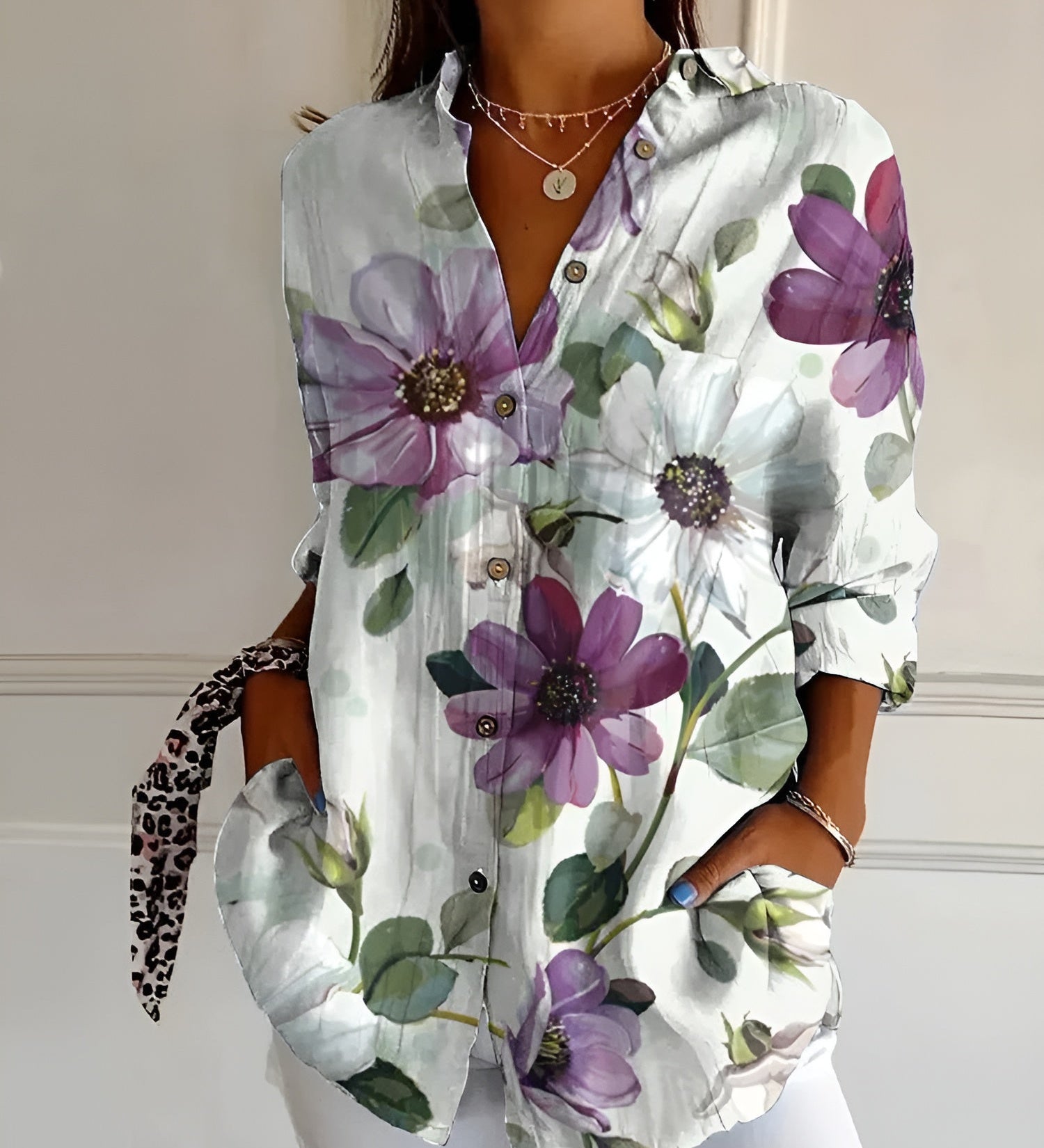 Avril | Bluză elegantă cu imprimeuri amuzante