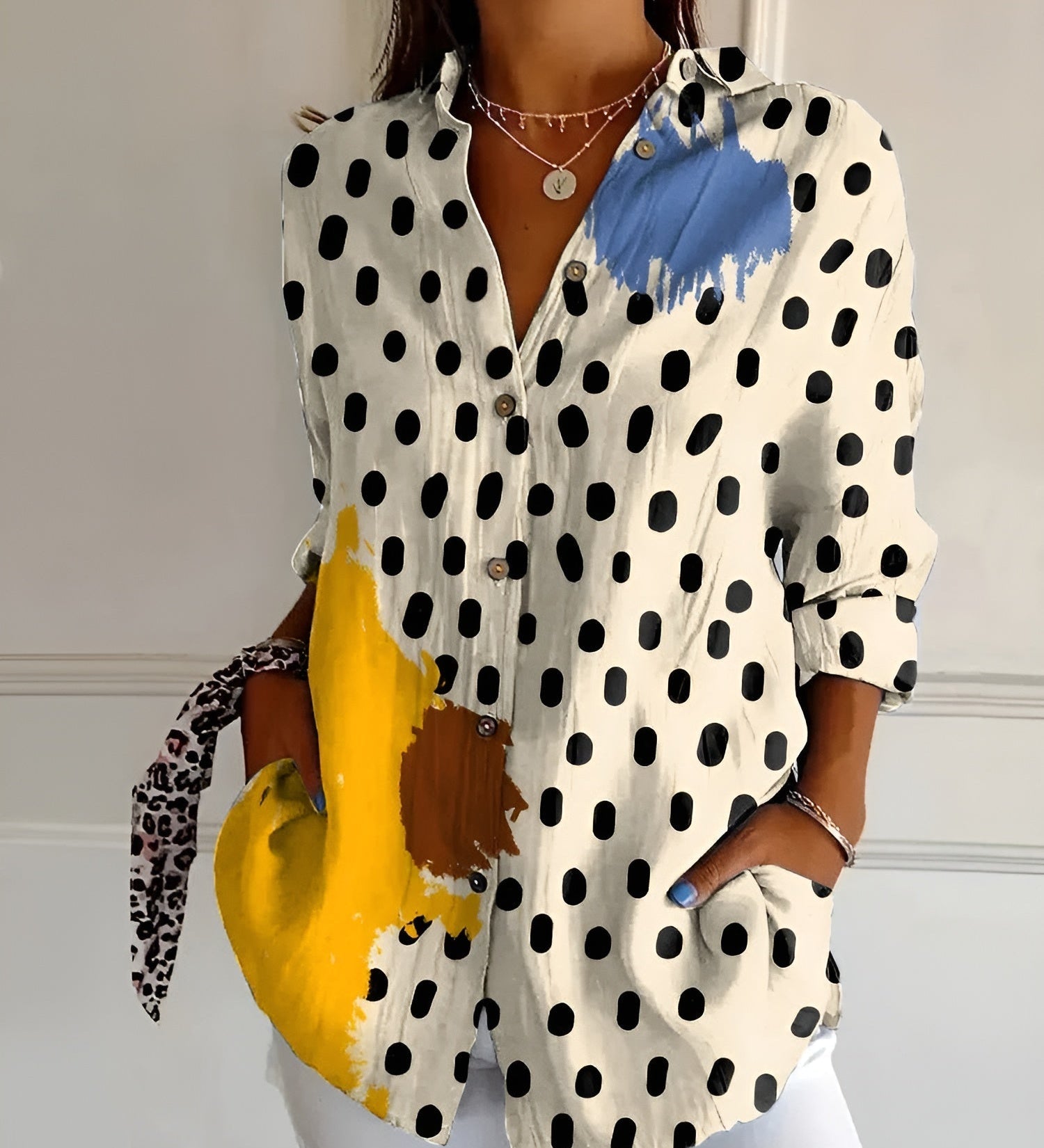 Avril | Bluză elegantă cu imprimeuri amuzante