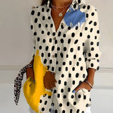 Avril | Bluză sofisticată cu imprimeuri playful