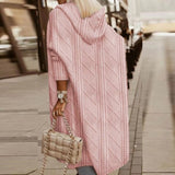 Jelone – Cardigan de Damă Lung cu Glugă din Tricot Moale